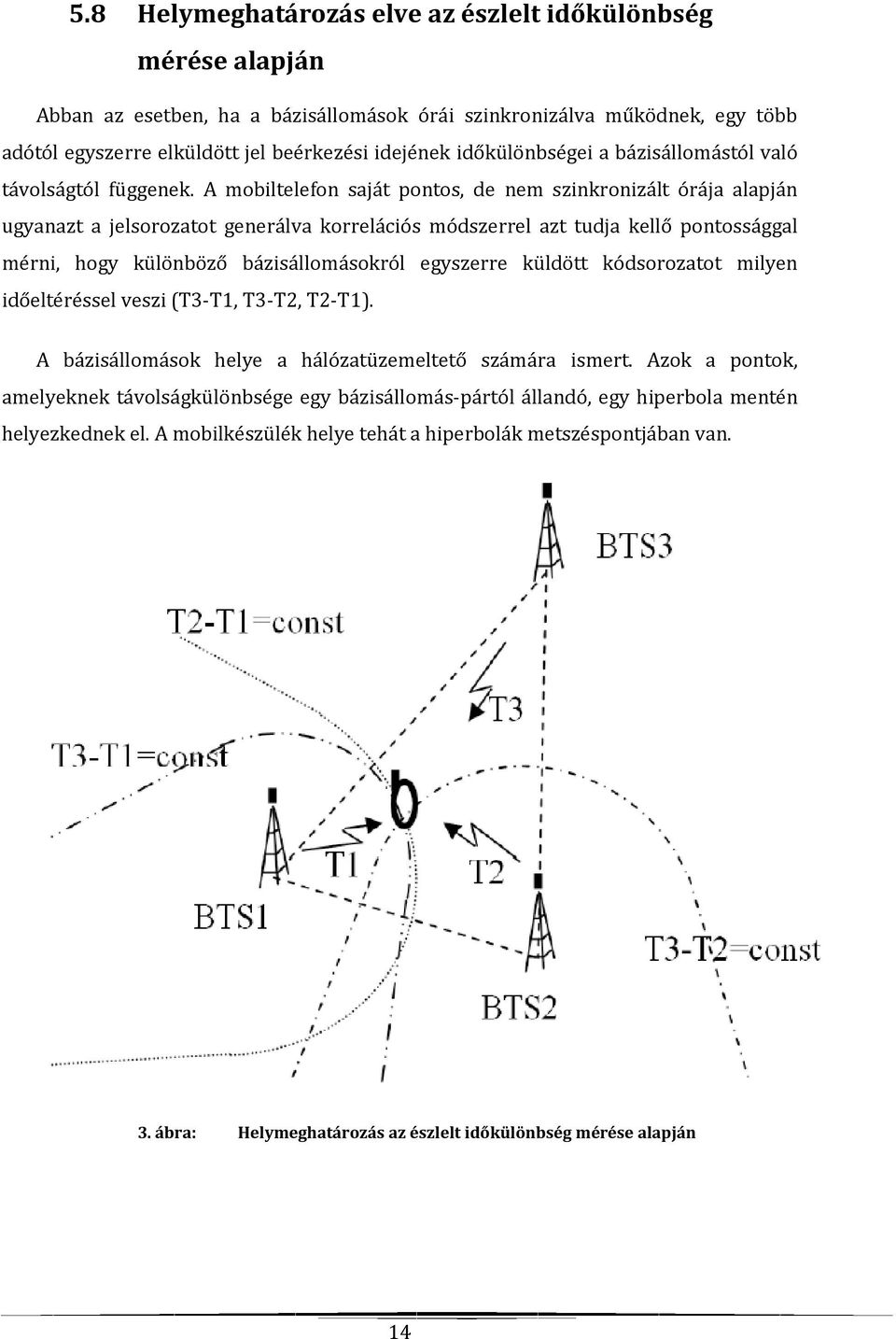 A mobiltelefon saját pontos, de nem szinkronizált órája alapján ugyanazt a jelsorozatot generálva korrelációs módszerrel azt tudja kellő pontossággal mérni, hogy különböző bázisállomásokról egyszerre