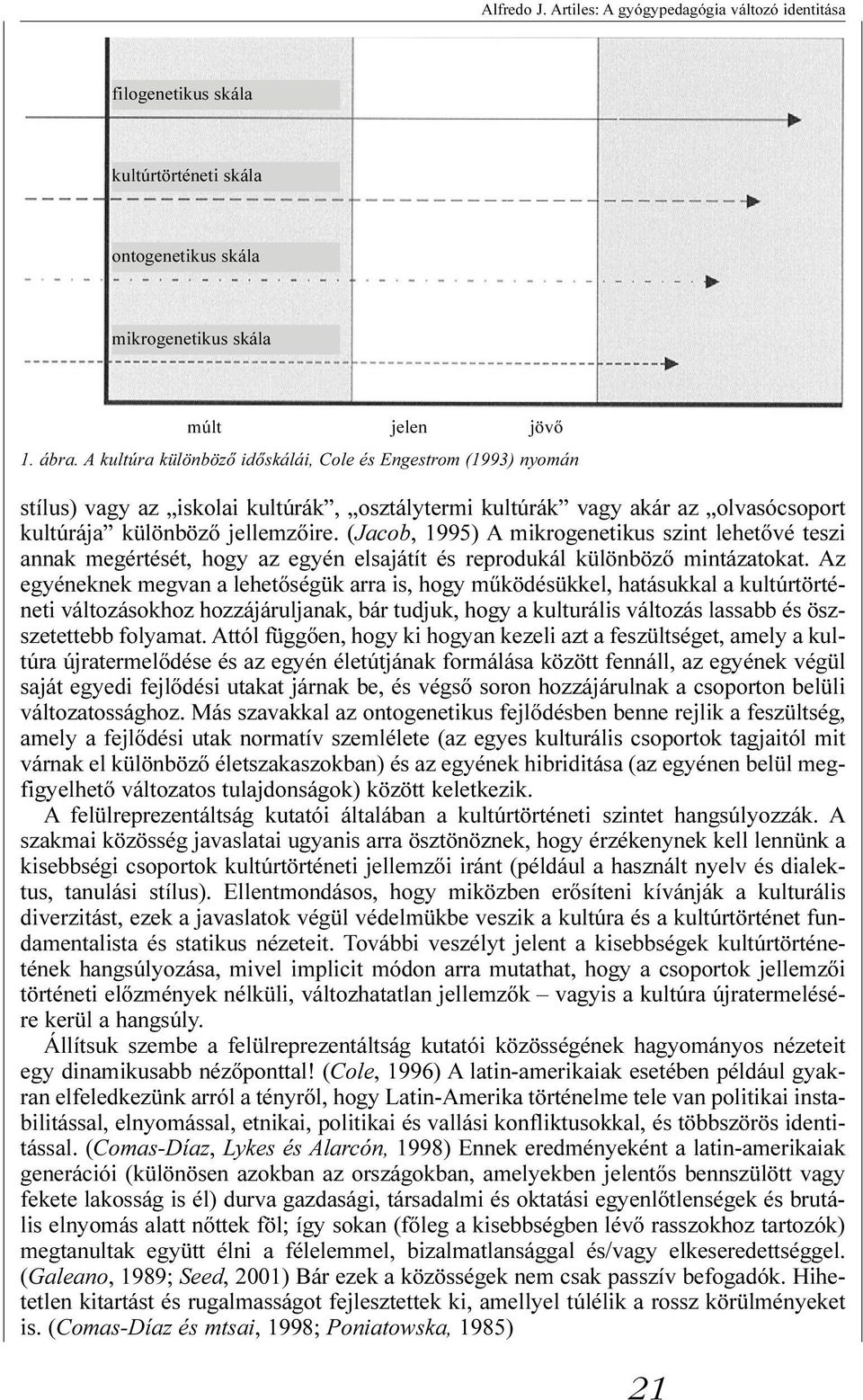 (Jacob, 1995) A mikrogenetikus szint lehetõvé teszi annak megértését, hogy az egyén elsajátít és reprodukál különbözõ mintázatokat.