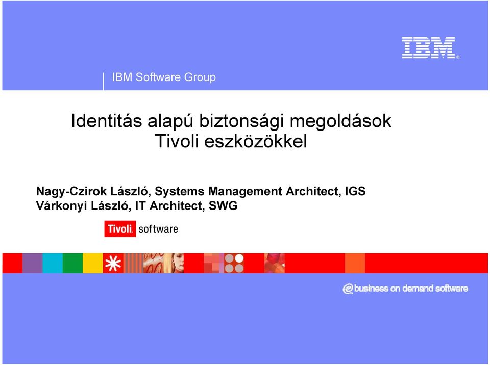 Nagy-Czirok László, Systems Management