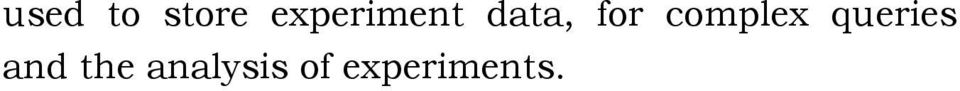 complex queries and