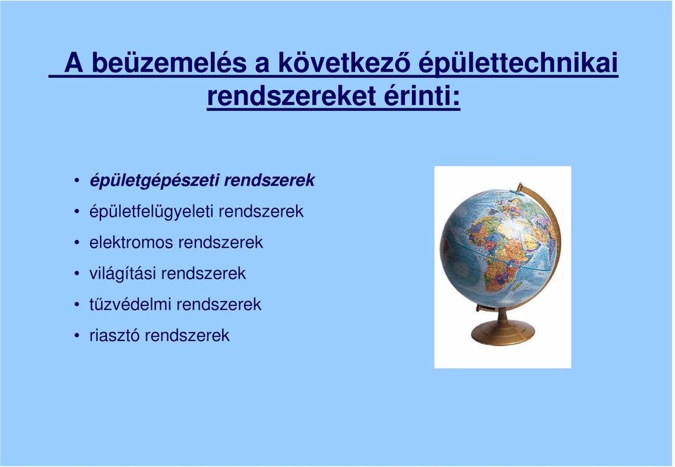 épületfelügyeleti rendszerek elektromos rendszerek