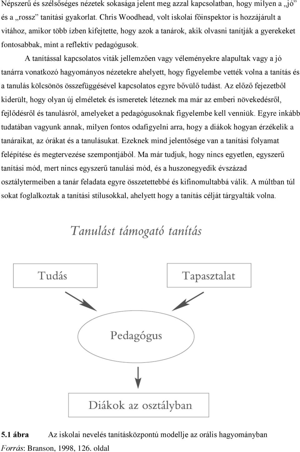 A tanítással kapcsolatos viták jellemzően vagy véleményekre alapultak vagy a jó tanárra vonatkozó hagyományos nézetekre ahelyett, hogy figyelembe vették volna a tanítás és a tanulás kölcsönös