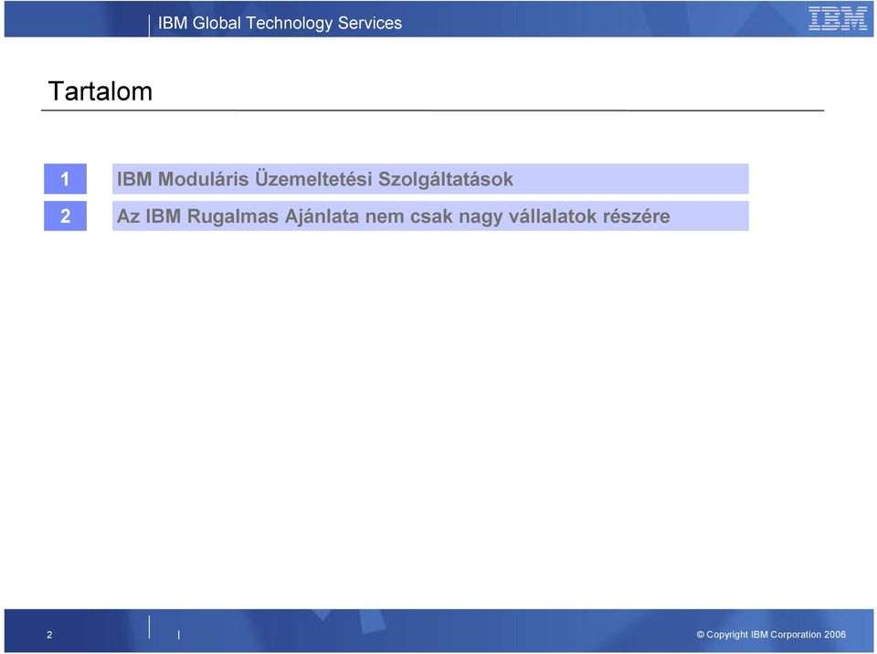 Az IBM Rugalmas Ajánlata nem