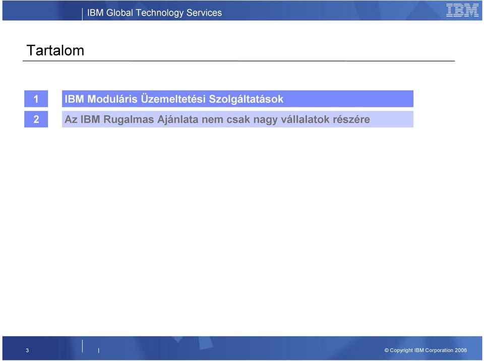 Az IBM Rugalmas Ajánlata nem