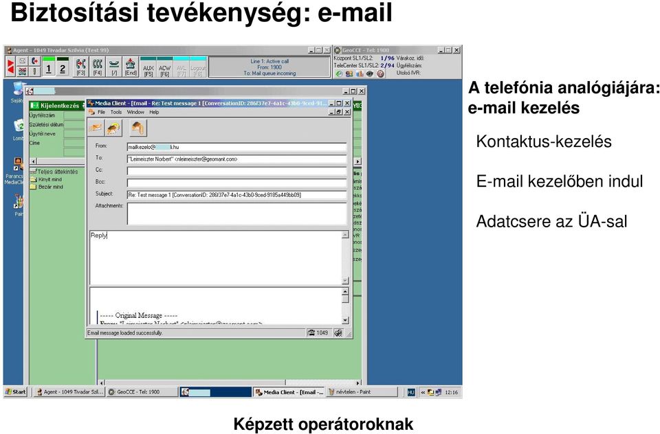 Kontaktus-kezelés E-mail kezelőben