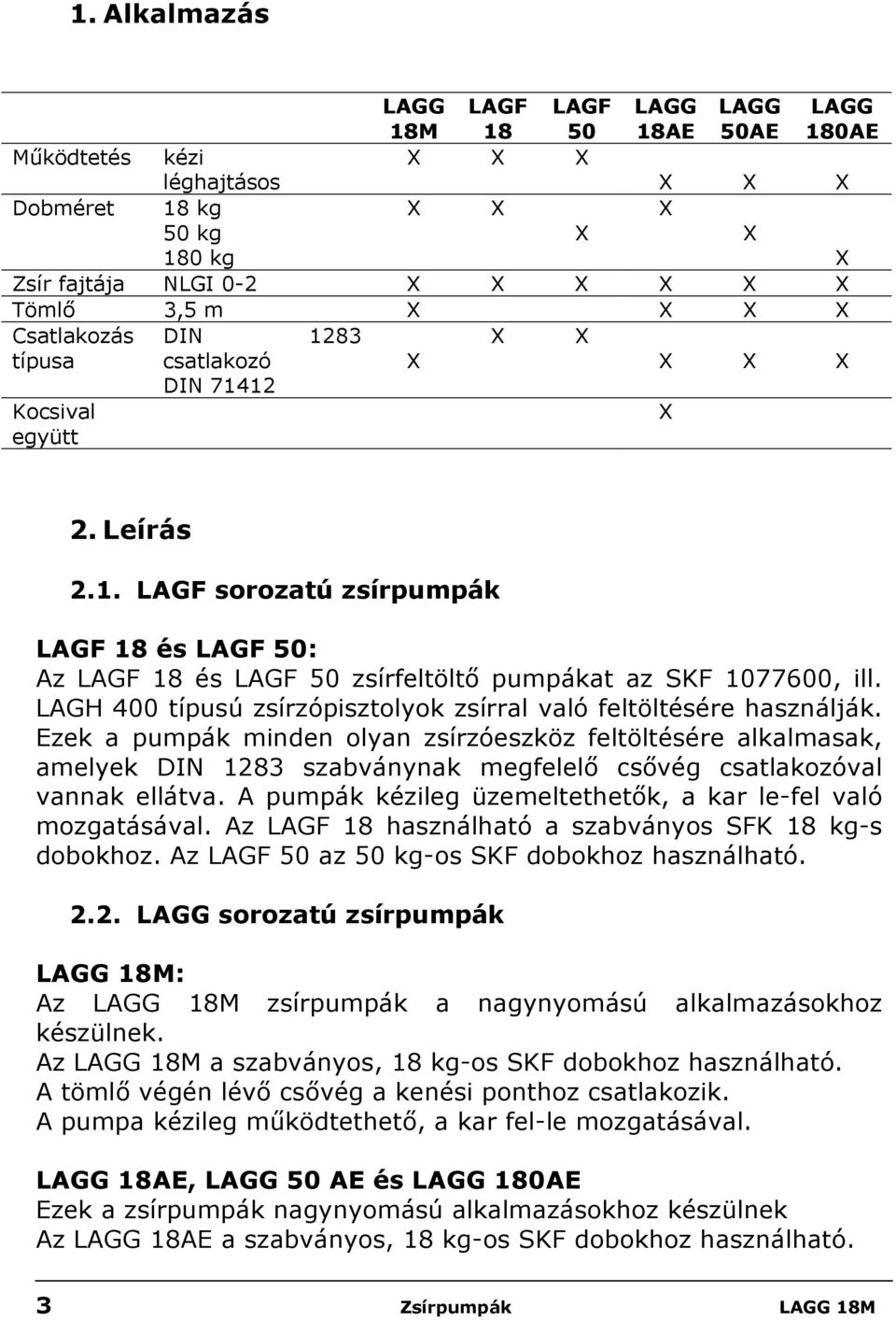 LAGH 400 típusú zsírzópisztolyok zsírral való feltöltésére használják.