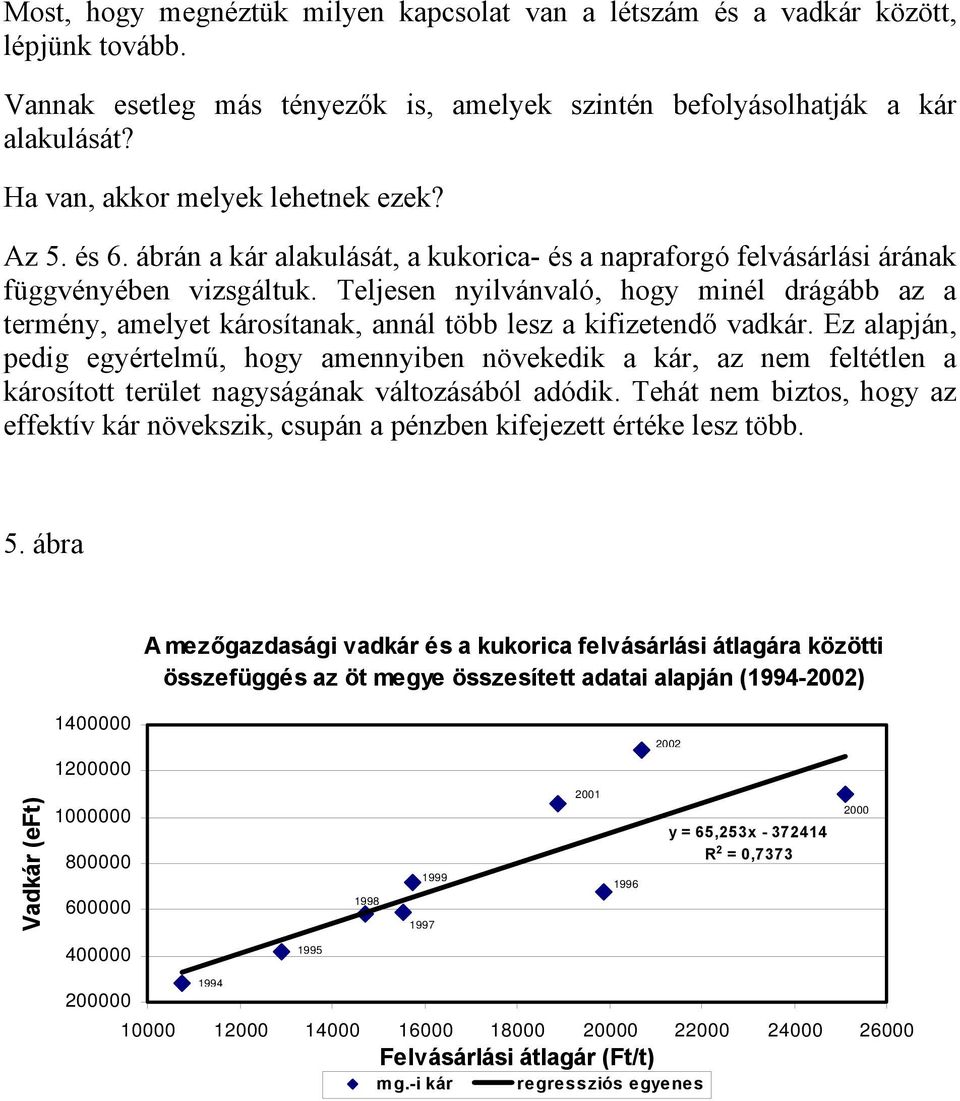 Teljesen nyilvánvaló, hogy minél drágább az a termény, amelyet károsítanak, annál több lesz a kifizetendő vadkár.