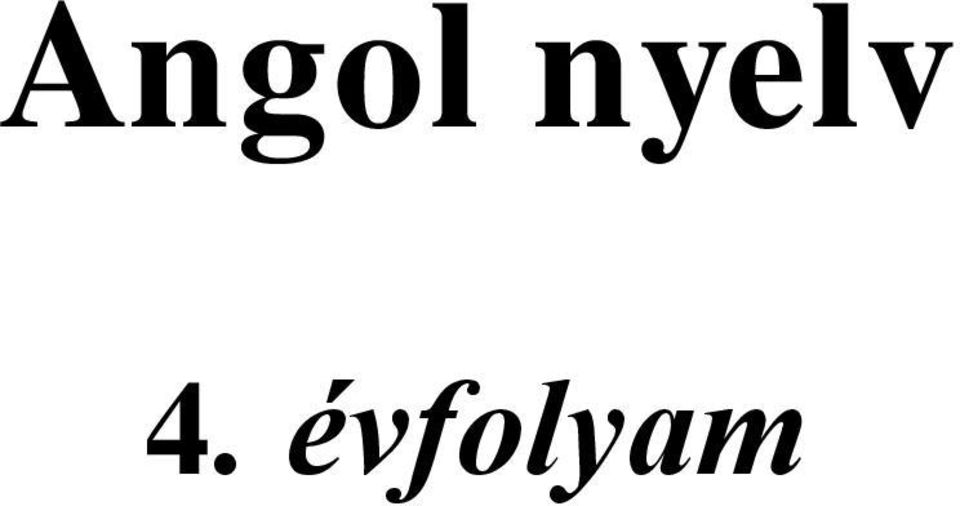 évfolyam