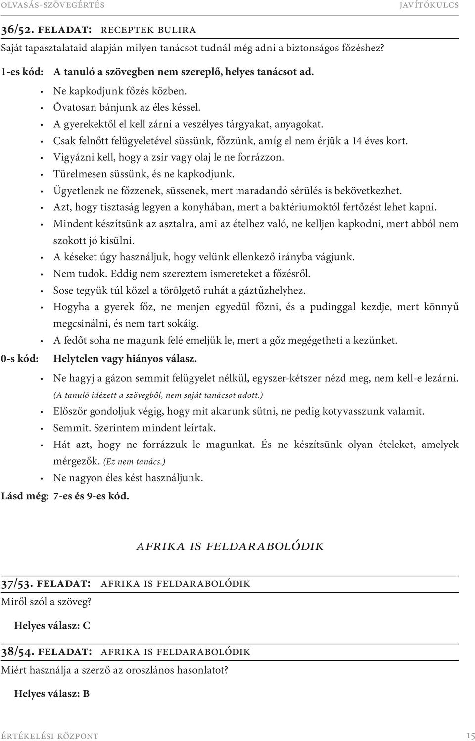 Csak felnőtt felügyeletével süssünk, főzzünk, amíg el nem érjük a 14 éves kort. Vigyázni kell, hogy a zsír vagy olaj le ne forrázzon. Türelmesen süssünk, és ne kapkodjunk.