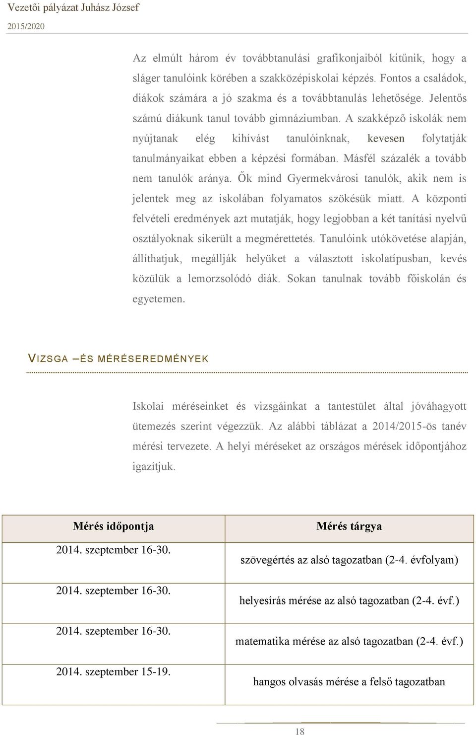 Másfél százalék a tovább nem tanulók aránya. Ők mind Gyermekvárosi tanulók, akik nem is jelentek meg az iskolában folyamatos szökésük miatt.