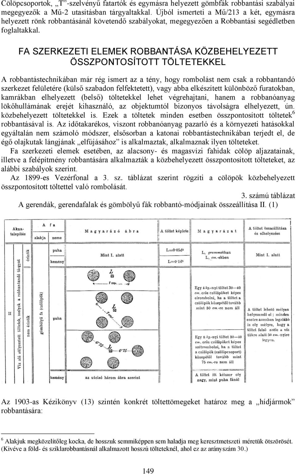 FA SZERKEZETI ELEMEK ROBBANTÁSA KÖZBEHELYEZETT ÖSSZPONTOSÍTOTT TÖLTETEKKEL A robbantástechnikában már rég ismert az a tény, hogy rombolást nem csak a robbantandó szerkezet felületére (külső szabadon