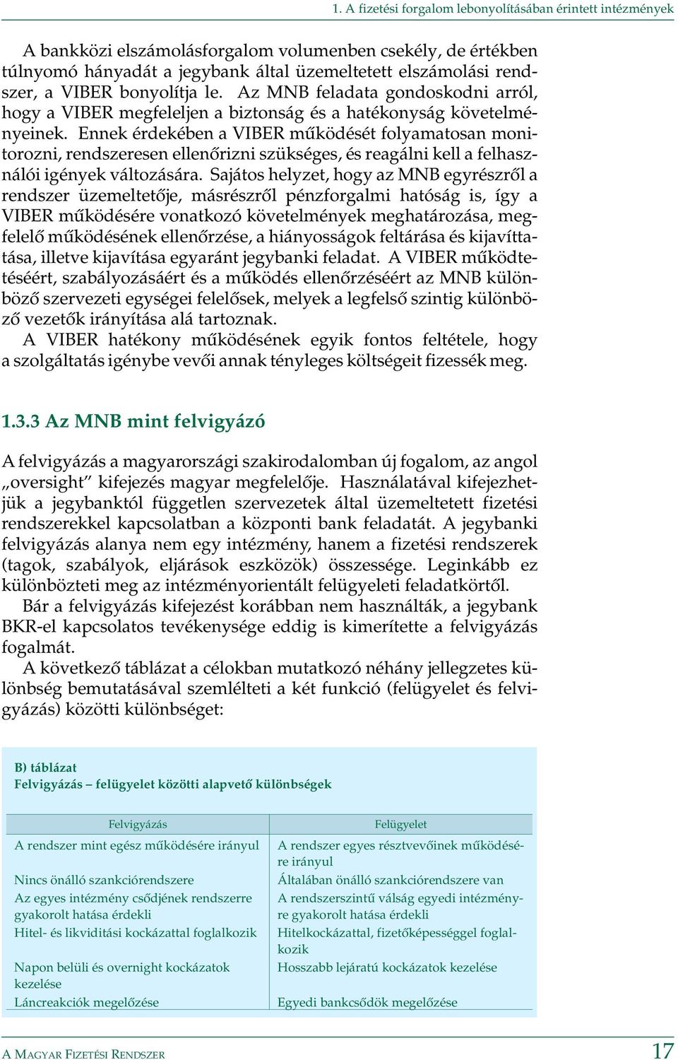 Ennek érdekében a VIBER mûködését folyamatosan monitorozni, rendszeresen ellenõrizni szükséges, és reagálni kell a felhasználói igények változására.