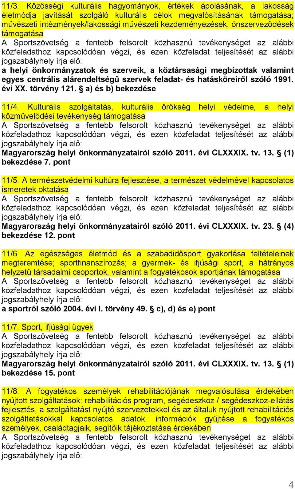 jogszabályhely írja elő: a helyi önkormányzatok és szerveik, a köztársasági megbízottak valamint egyes centrális alárendeltségű szervek feladat- és hatásköreiről szóló 1991. évi XX. törvény 121.