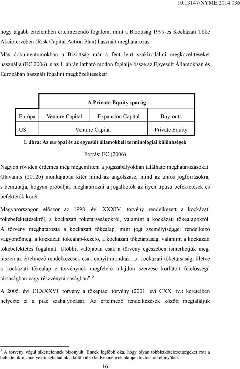 ábrán látható módon foglalja össze az Egyesült Államokban és Európában használt fogalmi megközelítéseket: A Private Equity iparág Európa Venture Capital Expansion Capital Buy-outs US Venture Capital