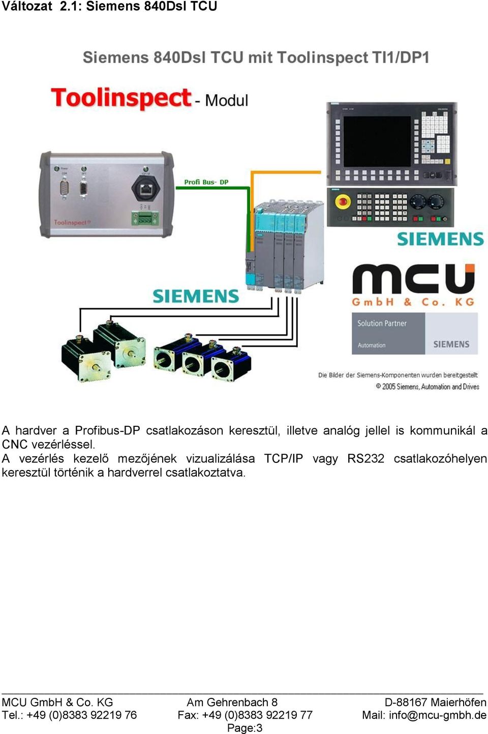 Profibus-DP csatlakozáson