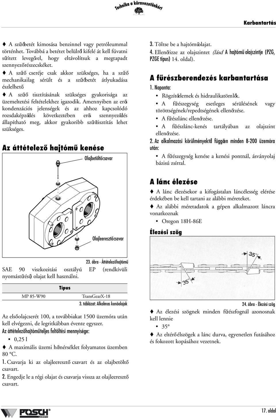 Amennyiben az erős kondenzációs jelenségek és az ahhoz kapcsolódó rozsdaképződés következtében erős szennyeződés állapítható meg, akkor gyakoribb szűrőtisztítás lehet szükséges.