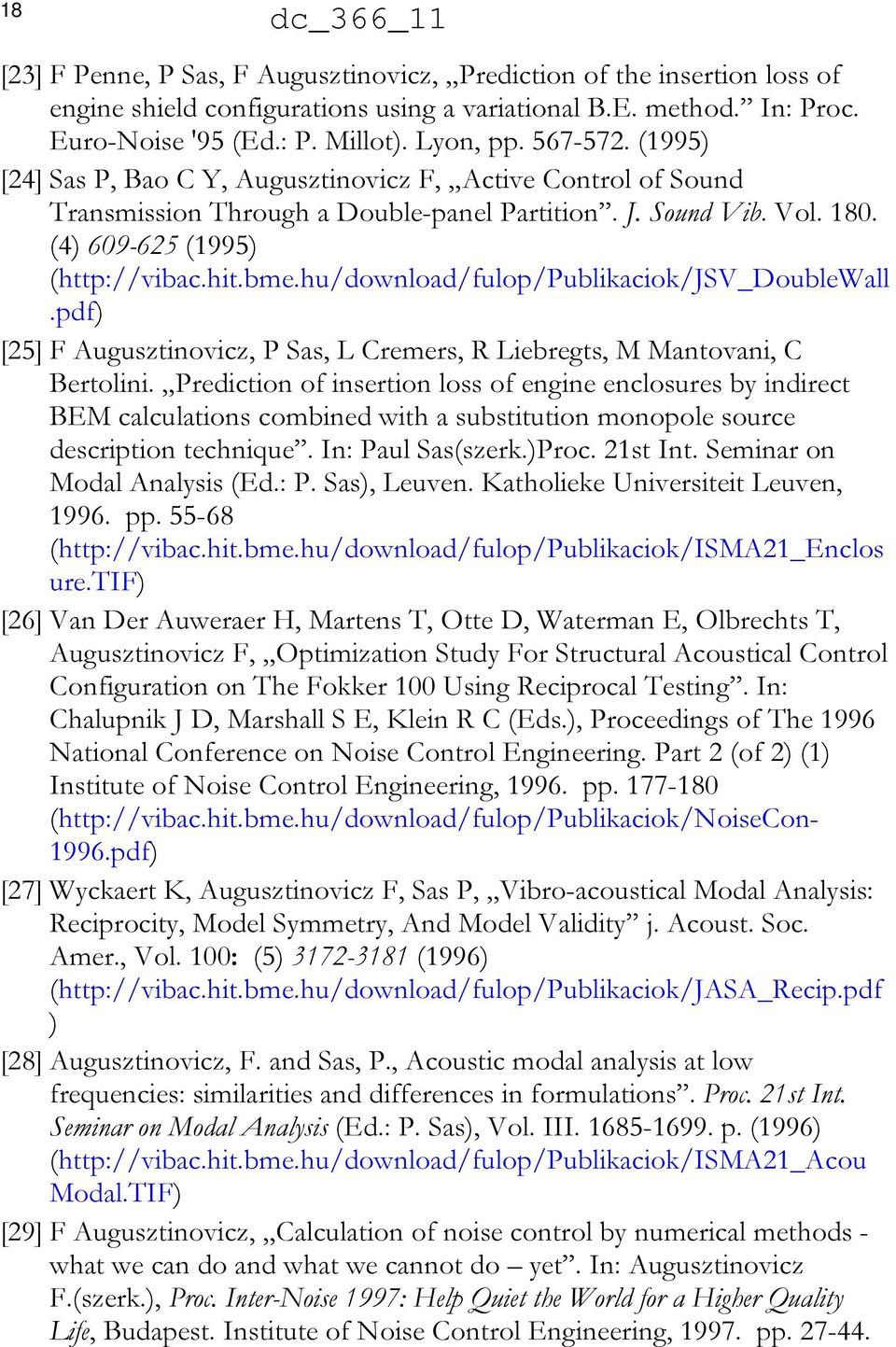 bme.hu/download/fulop/publikaciok/jsv_doublewall.pdf) [25] F Augusztinovicz, P Sas, L Cremers, R Liebregts, M Mantovani, C Bertolini.