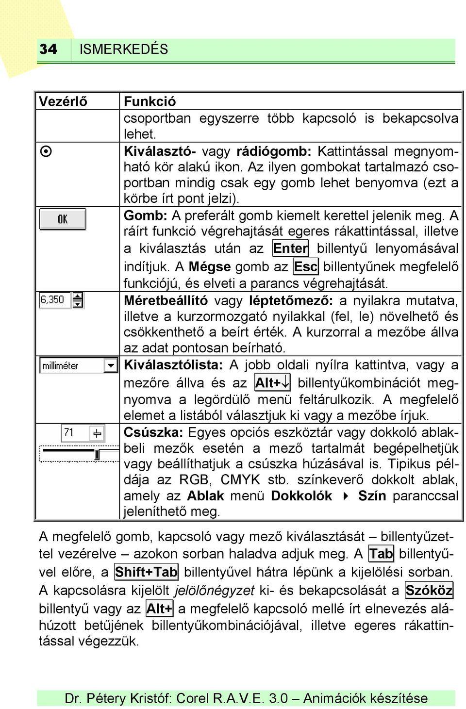 A ráírt funkció végrehajtását egeres rákattintással, illetve a kiválasztás után az Enter billentyű lenyomásával indítjuk.