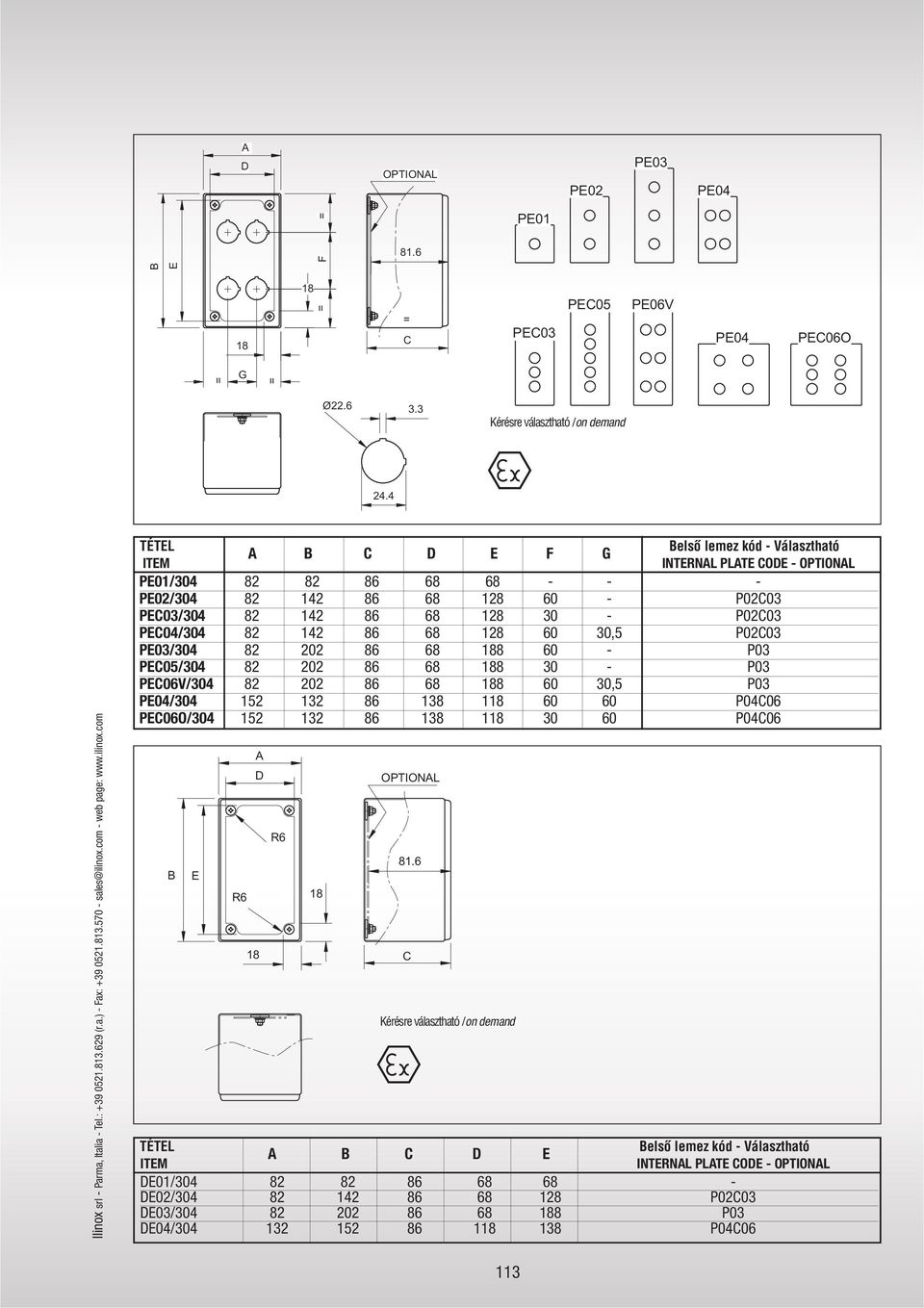 - P0203 PE04/304 82 142 86 68 128 60 30,5 P0203 PE03/304 82 202 86 68 8 60 - P03 PE05/304 82 202 86 68 8 30 - P03 PE06V/304 82 202 86 68 8 60 30,5 P03 PE04/304 152 132 86