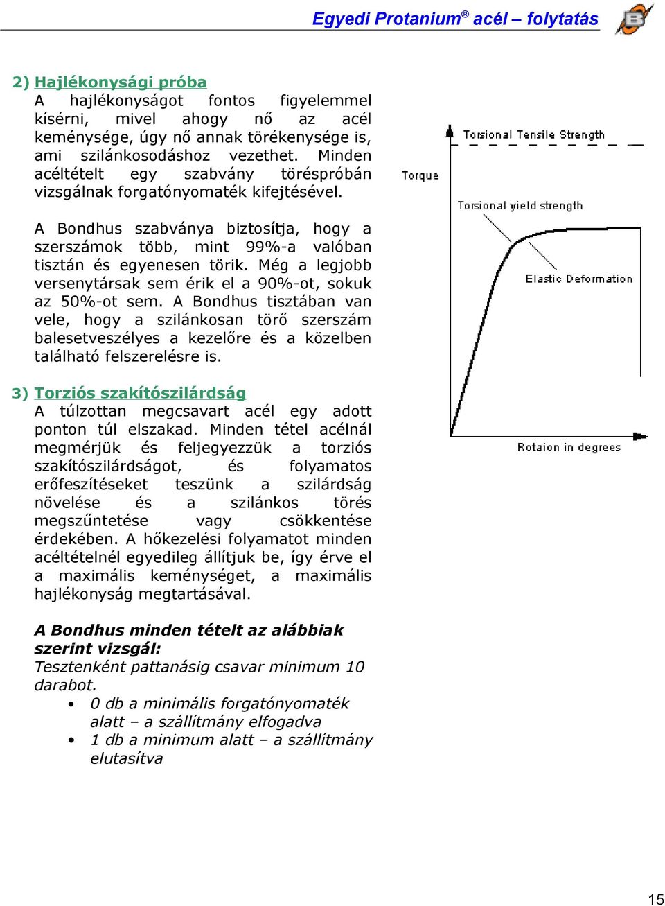 Még legjobb versenytársk sem érik el 90%-ot, sokuk z 50%-ot sem. A Bondhus tisztábn vn vele, hogy szilánkosn törő szerszám blesetveszélyes kezelőre és közelben tlálhtó felszerelésre is.