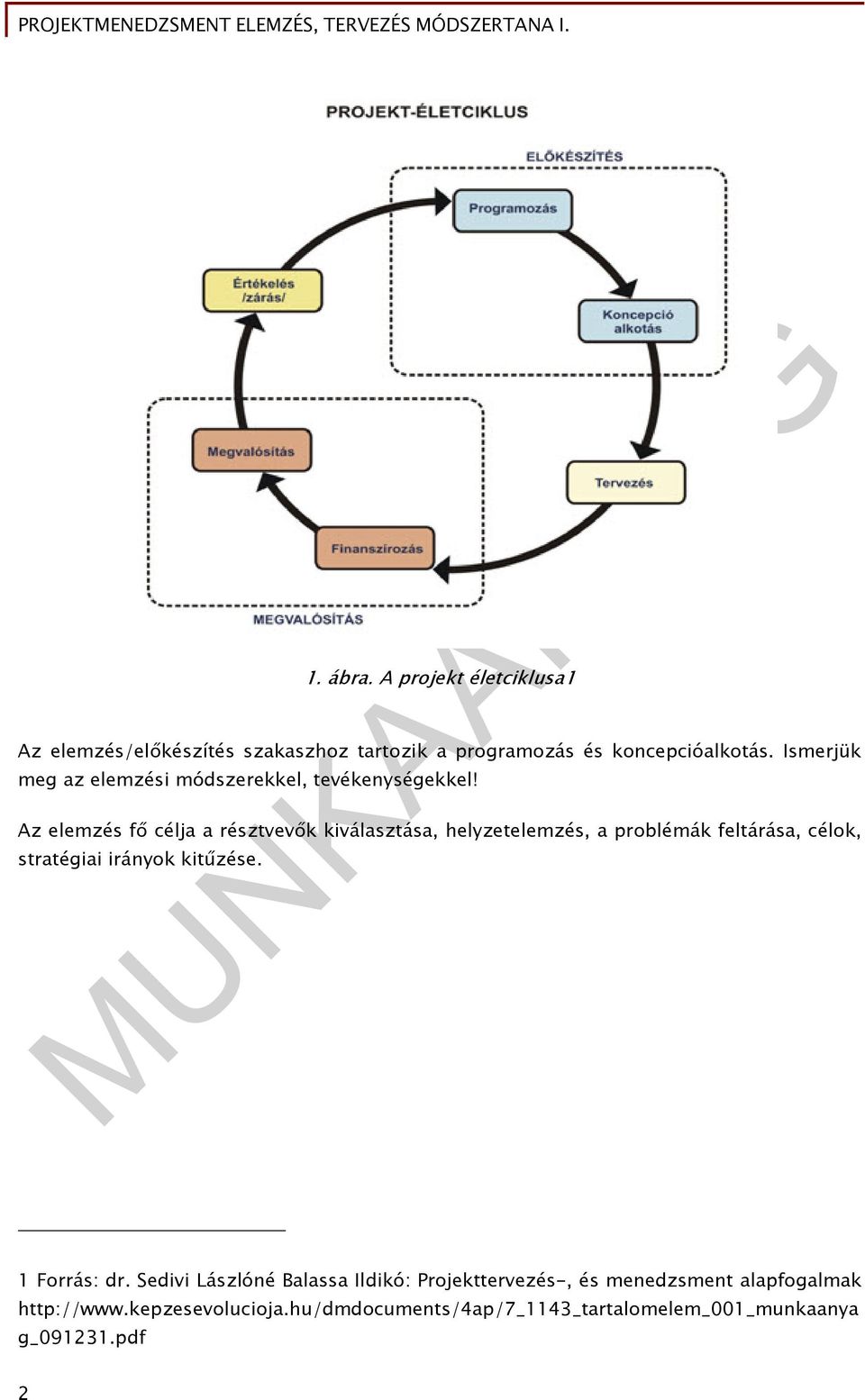 Az elemzés fő célja a résztvevők kiválasztása, helyzetelemzés, a problémák feltárása, célok, stratégiai irányok