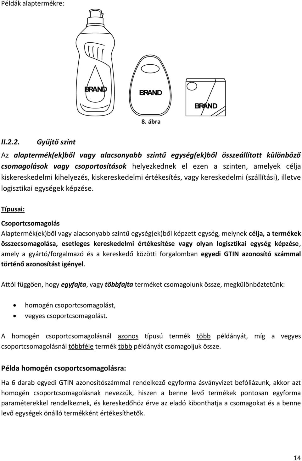 kihelyezés, kiskereskedelmi értékesítés, vagy kereskedelmi (szállítási), illetve logisztikai egységek képzése.