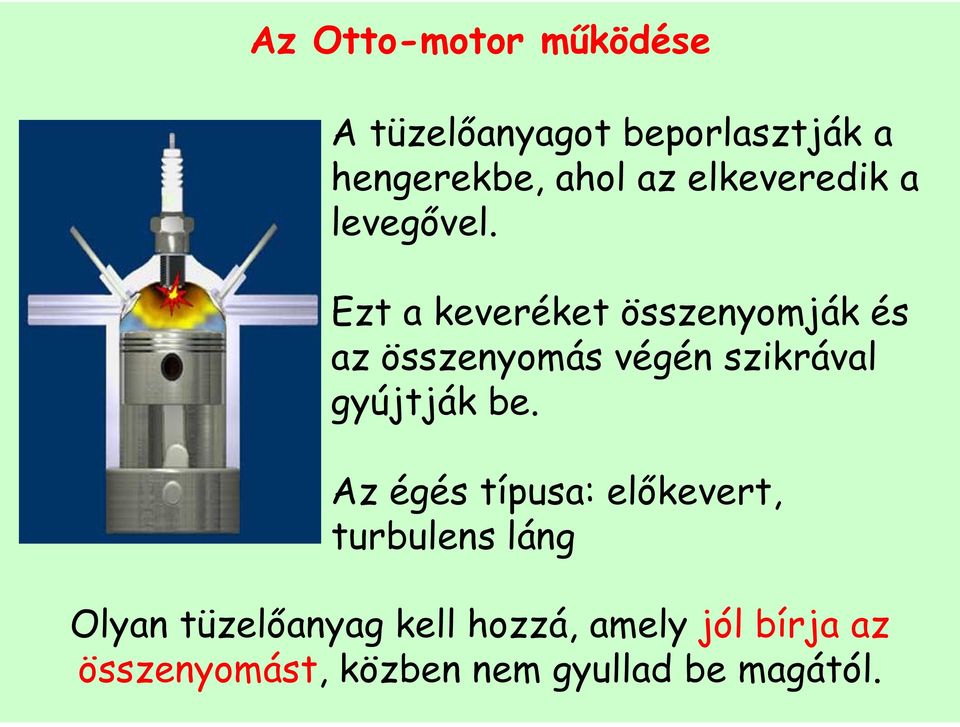 Ezt a keveréket összenyomják és az összenyomás végén szikrával gyújtják be.