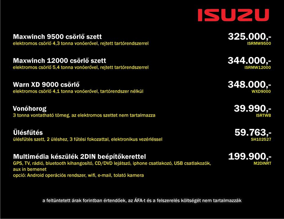 üléshez, 3 fűtési fokozattal, elektronikus vezérléssel Multimédia készülék 2DIN beépítőkerettel GPS, TV, rádió, bluetooth kihangosító, CD/DVD lejátszó, iphone csatlakozó, USB