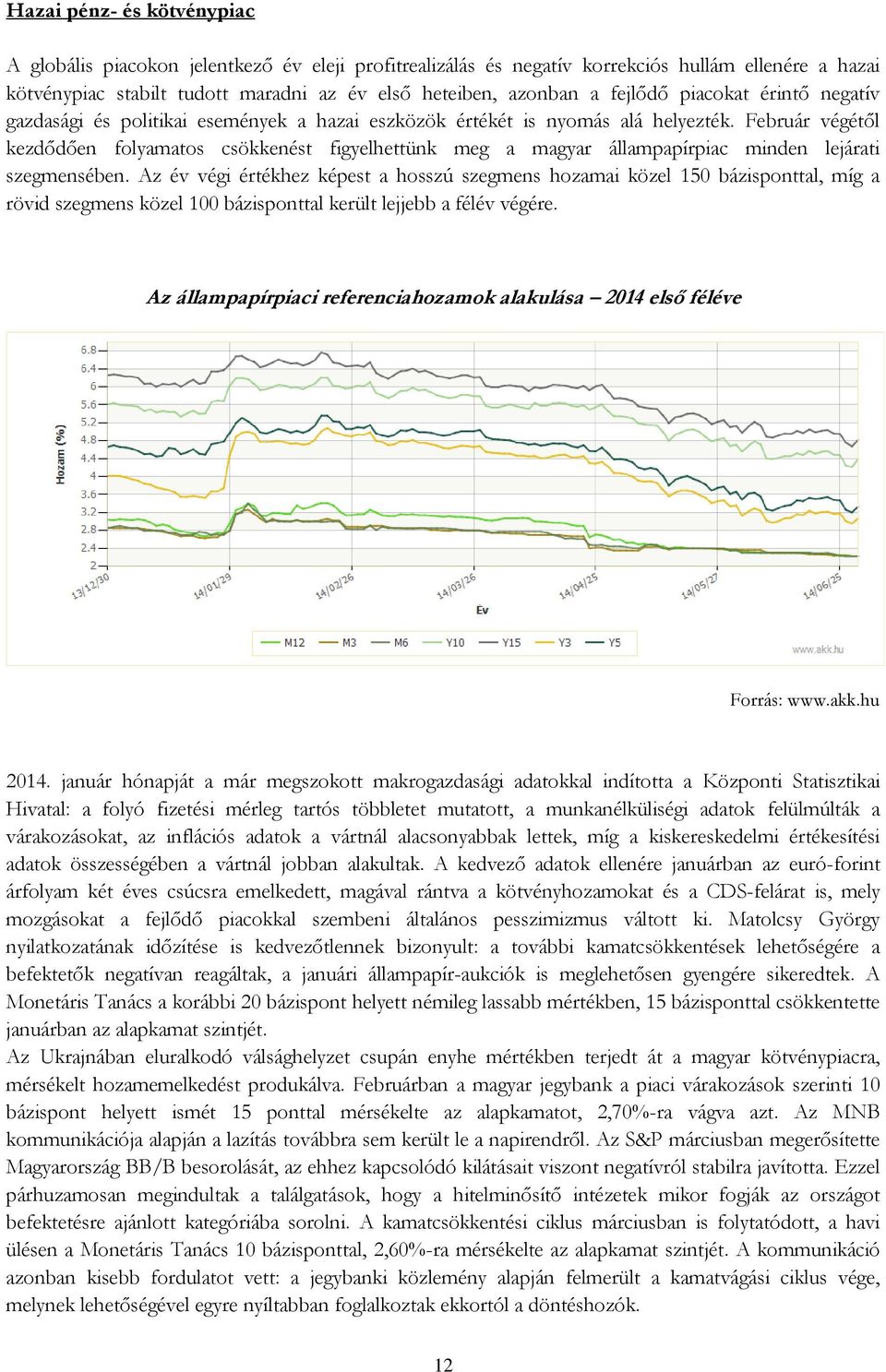 Február végétől kezdődően folyamatos csökkenést figyelhettünk meg a magyar állampapírpiac minden lejárati szegmensében.