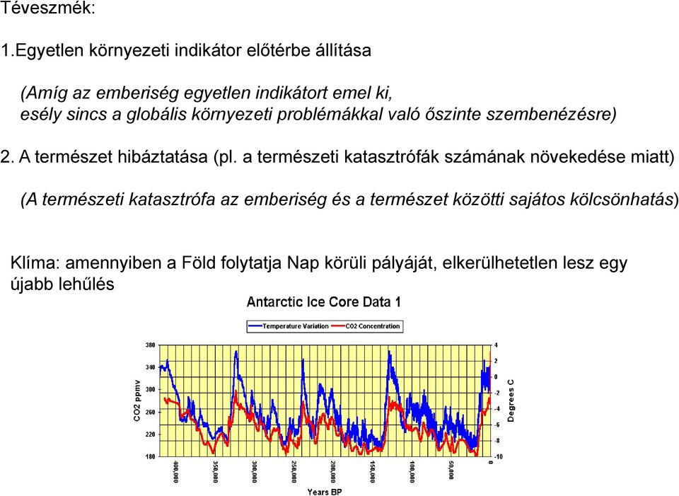 globális környezeti problémákkal való őszinte szembenézésre) 2. A természet hibáztatása (pl.