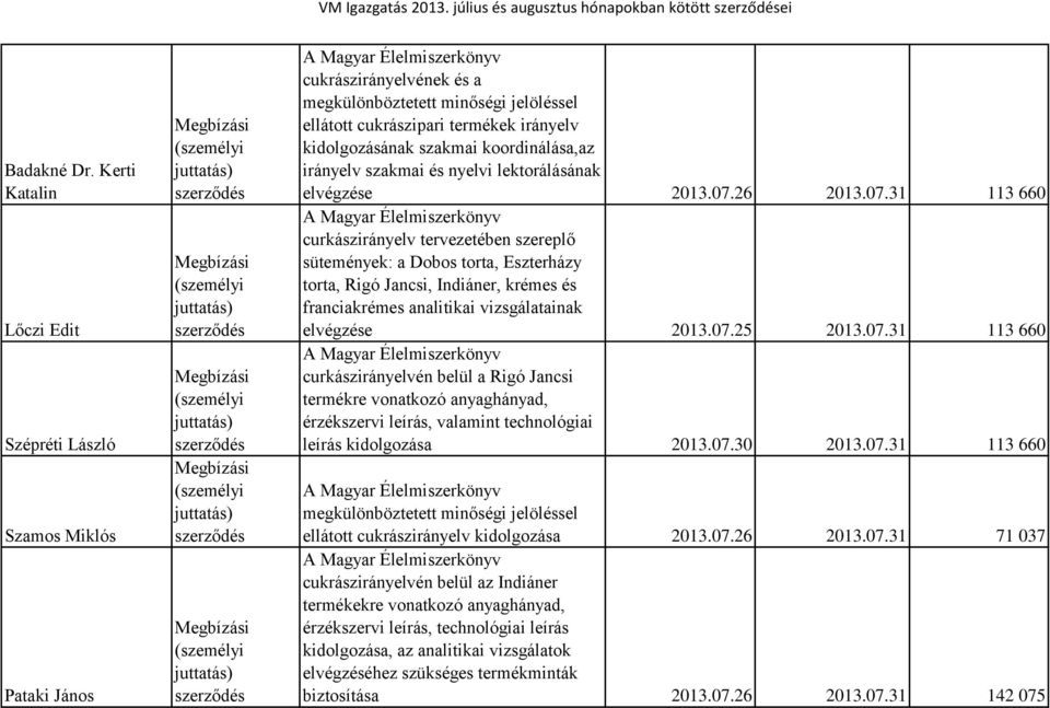 koordinálása,az irányelv szakmai és nyelvi lektorálásának elvégzése 2013.07.