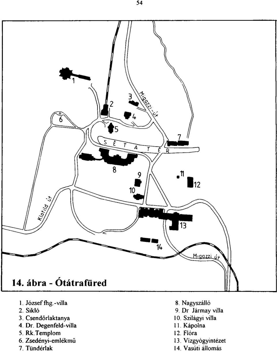 Tündérlak 8. Nagyszálló 9. Dr Jármay villa 10.