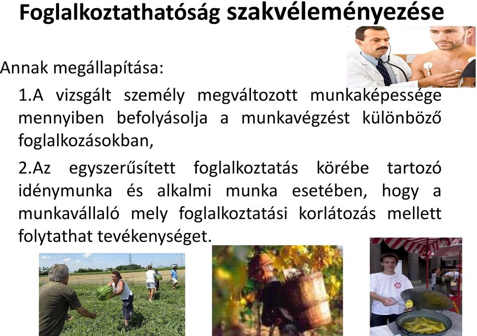 különböző foglalkozásokban, 2.