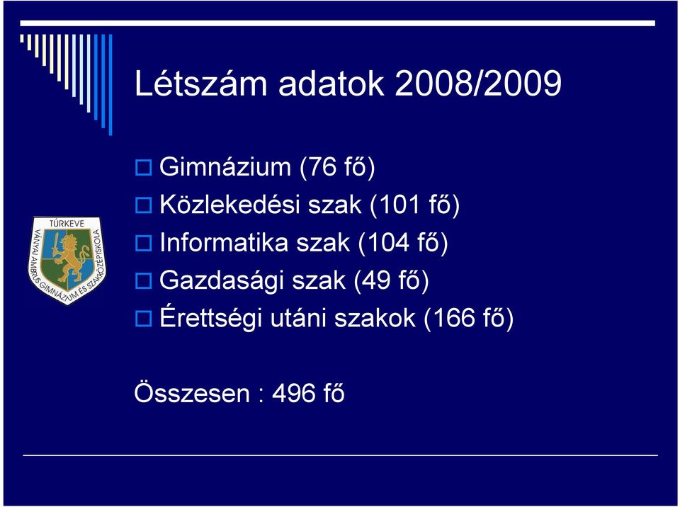 szak (104 fő) Gazdasági szak (49 fő)