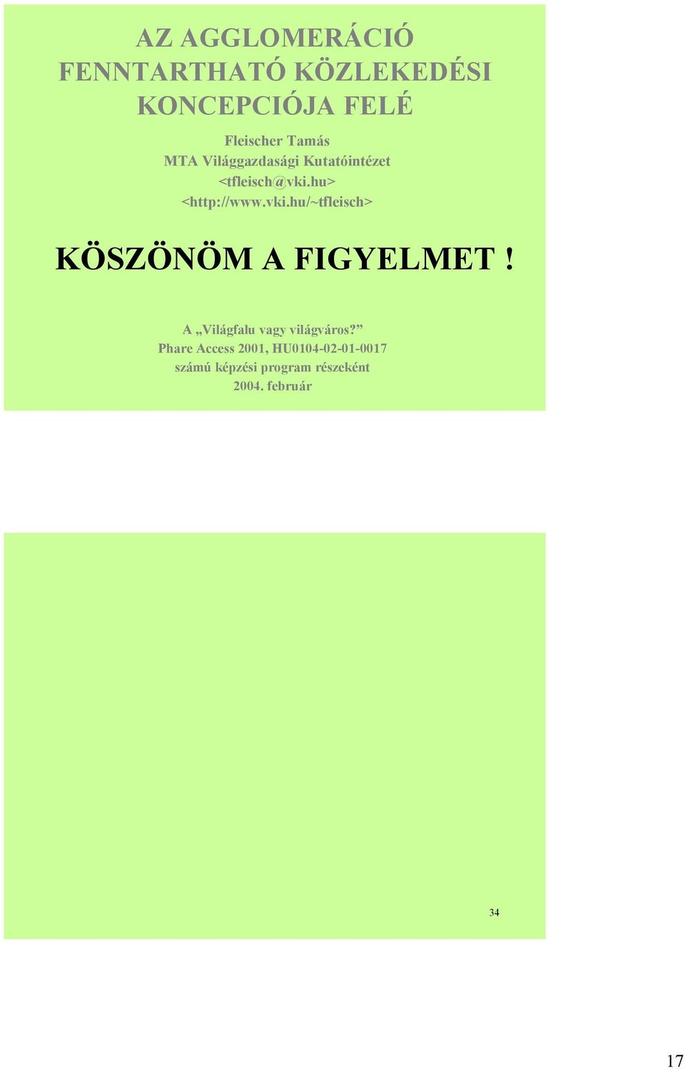 hu> <http://www.vki.hu/~tfleisch> KÖSZÖNÖM A FIGYELMET!