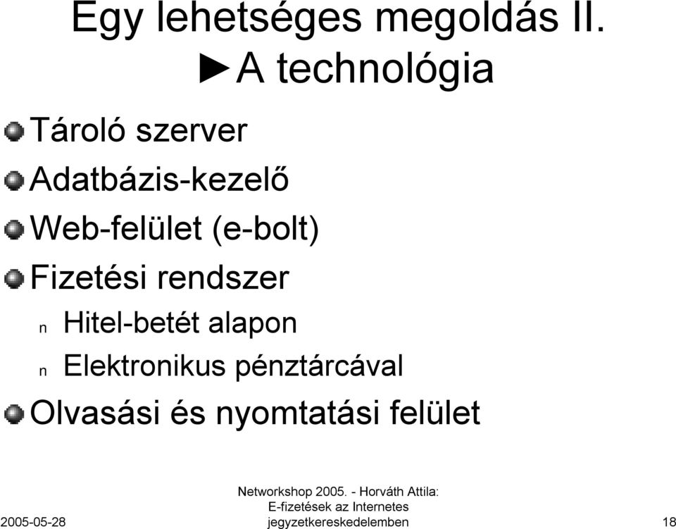 Web-felület (e-bolt) Fizetési rendszer