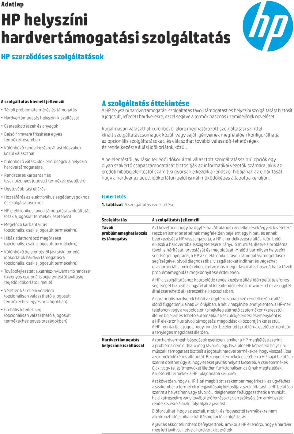 Rendszeres karbantartás (csak bizonyos jogosult termékek esetében) Ügytovábbítási eljárás Hozzáférés az elektronikus segédanyagokhoz és szolgáltatásokhoz HP elektronikus távoli támogatási