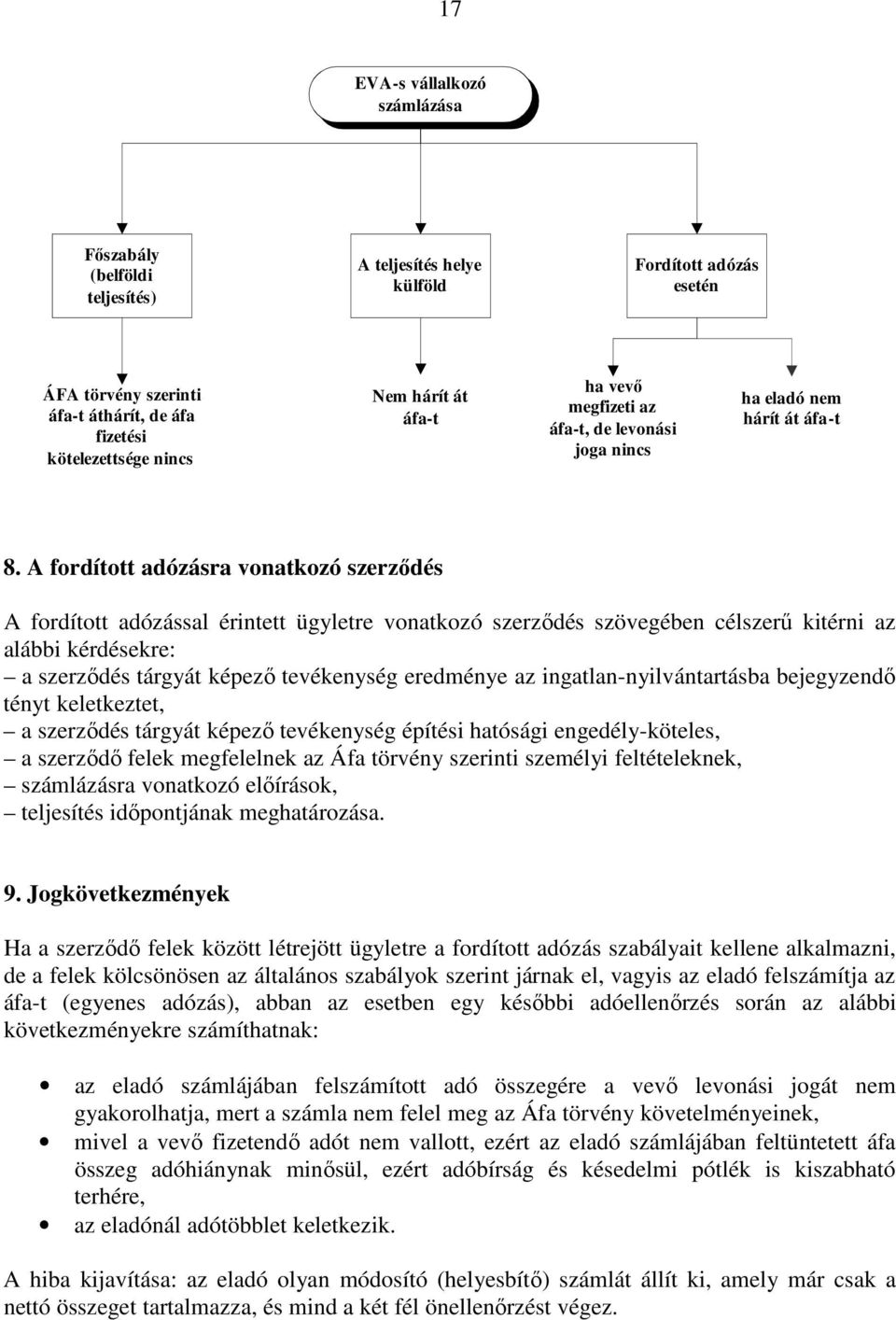 A fordított adózásra vonatkozó szerződés A fordított adózással érintett ügyletre vonatkozó szerződés szövegében célszerű kitérni az alábbi kérdésekre: a szerződés tárgyát képező tevékenység eredménye