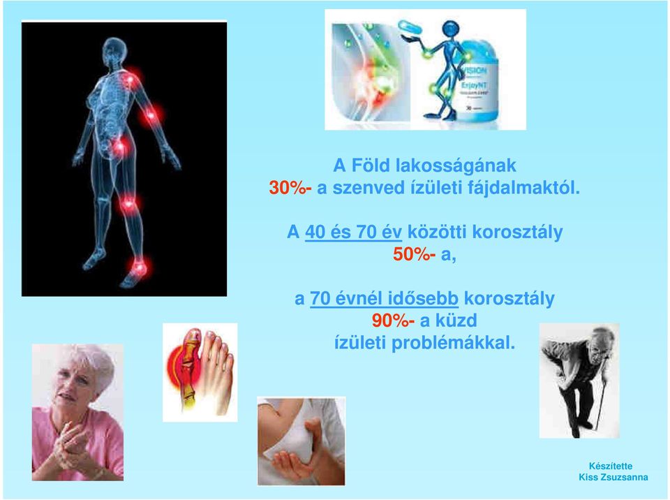 A 40 és 70 év közötti korosztály 50%- a,