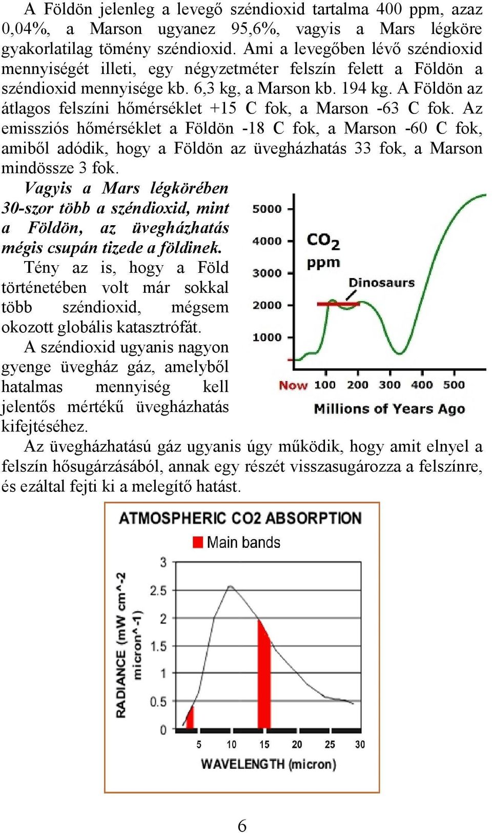 A Földön az átlagos felszíni hőmérséklet +15 C fok, a Marson -63 C fok.