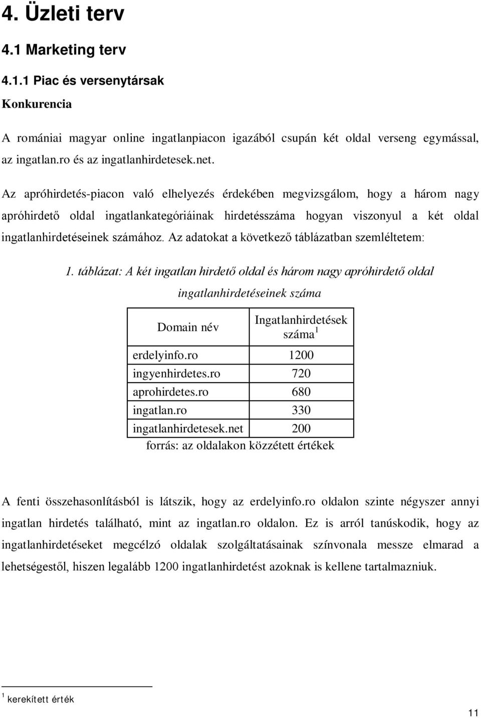 Az adatokat a következő táblázatban szemléltetem: 1.