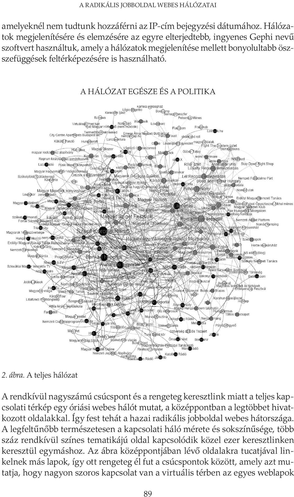 használható. A HÁLÓZAT EGÉSZE ÉS A POLITIKA 2. ábra.