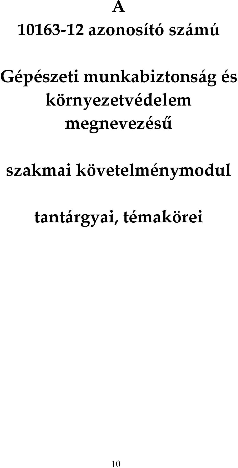 környezetvédelem megnevezésű