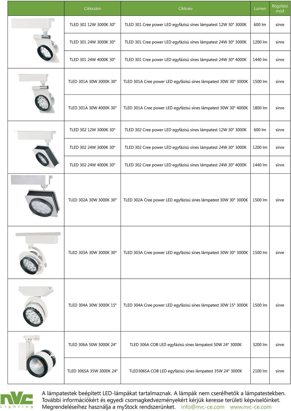 lámpatest 30W 30 3000K 1500 lm sínre TLED 301A 30W 4000K 30 TLED 301A Cree power LED egyfázisú sínes lámpatest 30W 30 4000K 1800 lm sínre TLED 302 12W 3000K 30 TLED 302 Cree power LED egyfázisú sínes