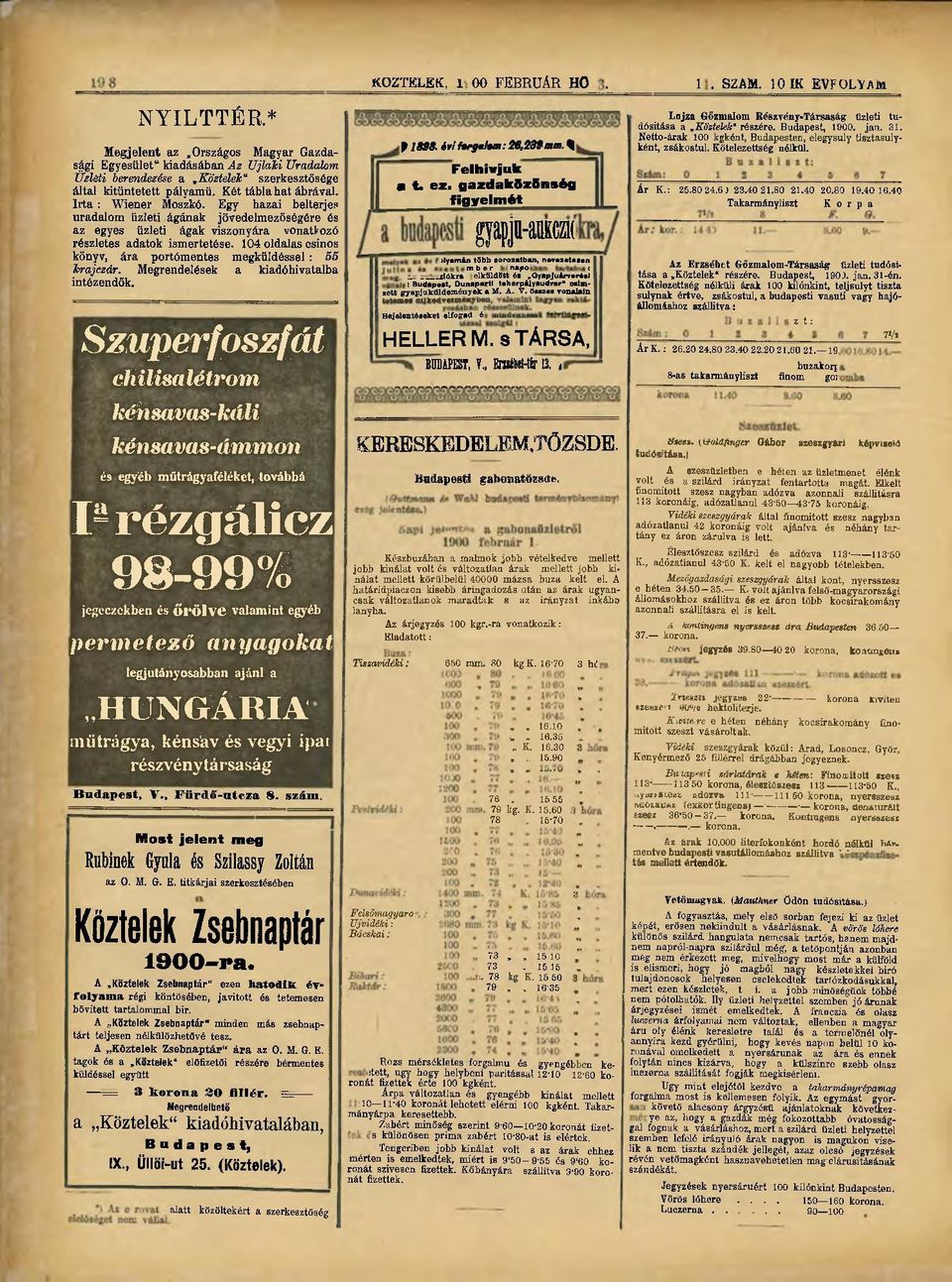 104 oldalas csinos könyv, ára portómentes megküldéssel: 55 Jcrajczár. Megrendelések a kiadóhivatalba intézendők.