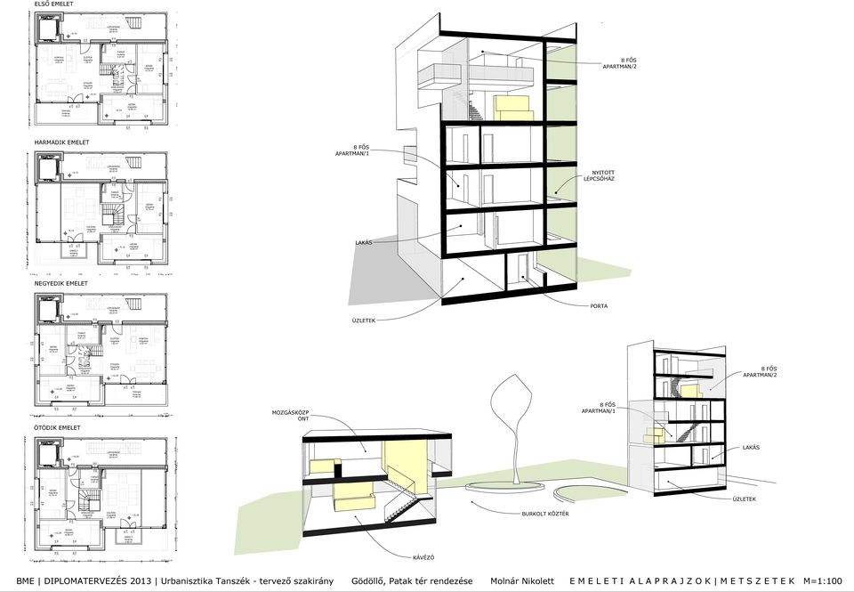 NEGYEDIK EMELET 2,45 105 1,91 KONYHA 9,93 m2 ELŐTÉR 7,62 m2 ÜZLETEK 180 FÜRDŐ 6,41 m2 1 PORTA 28,30 m2 0,76 1,69 TERASZ 11,86 m2 14,46 m2 8 FŐS APARTMAN/2 ÉTKEZŐ 18, m2 10,00 m2 45 2,81 12,19 m2 5,