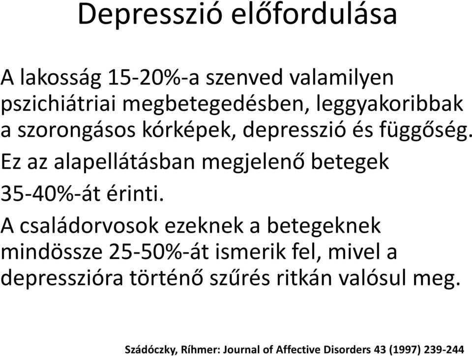 Ez az alapellátásban megjelenő betegek 35-40%-át érinti.