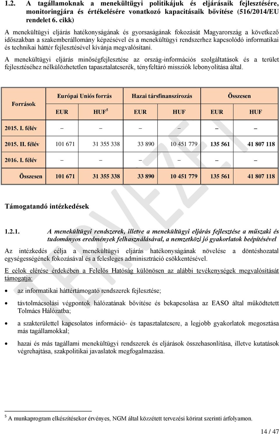 technikai háttér fejlesztésével kívánja megvalósítani.