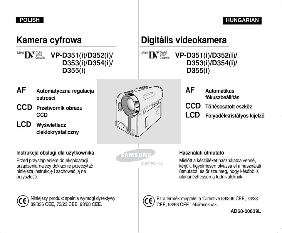 y dok adnie przeczytaç niniejszà instrukcj i zachowaç jà na przysz oêç.