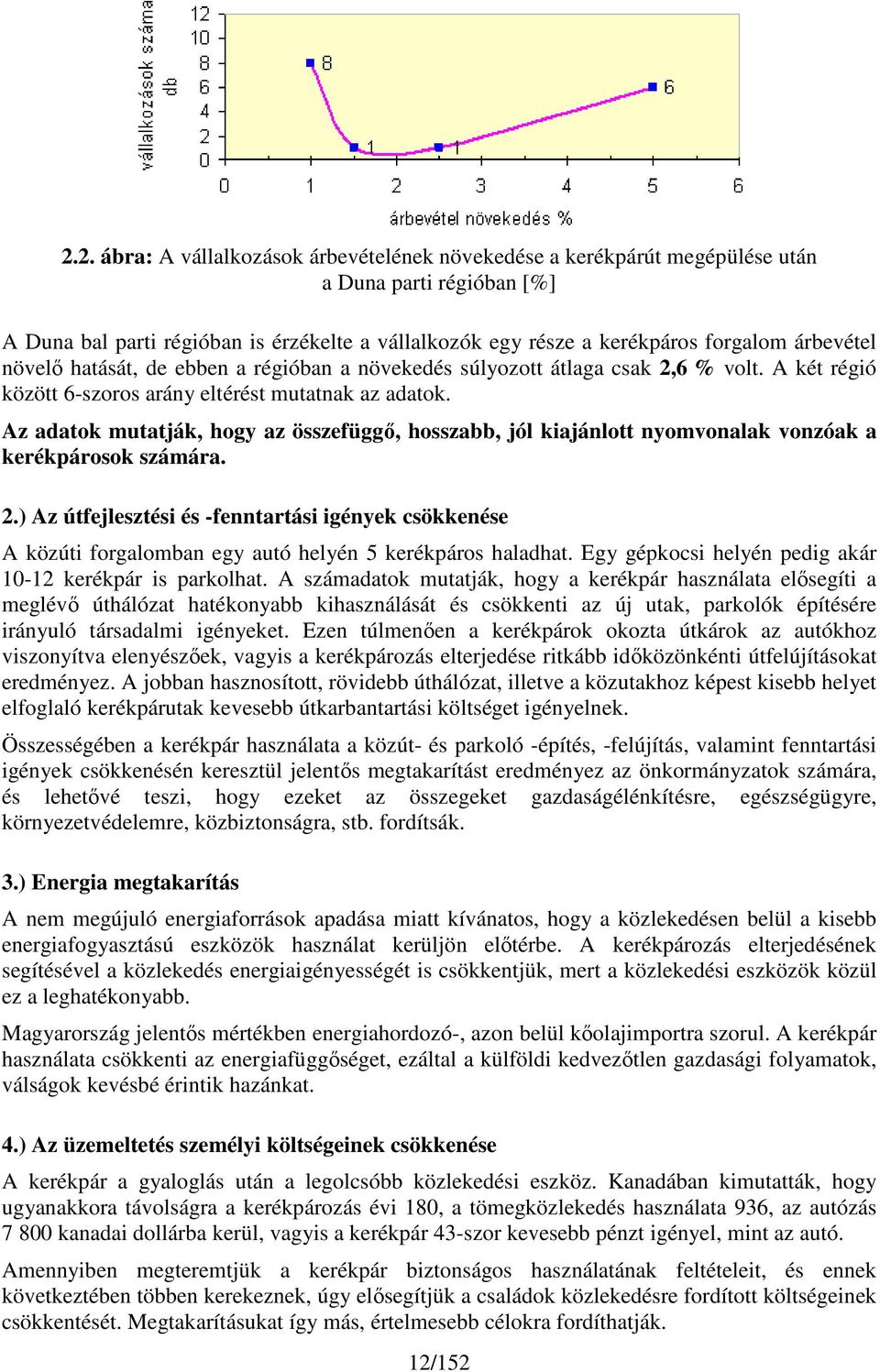 Az adatk mutatják, hgy az összefüggő, hsszabb, jól kiajánltt nymvnalak vnzóak a kerékpársk számára. 2.